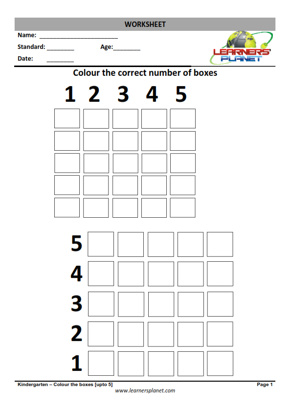  Free Printable Number Counting Worksheets kindergarten